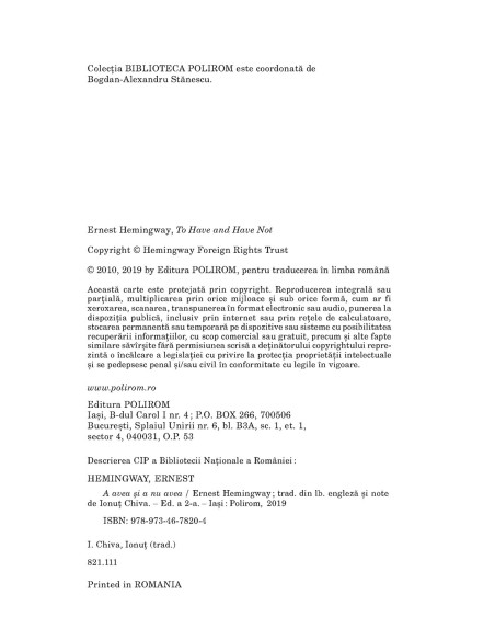 A avea și a nu avea (ediţia 2019)