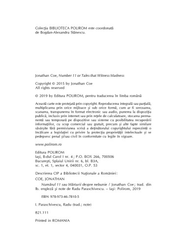 Numărul 11 sau Mărturii despre nebunie