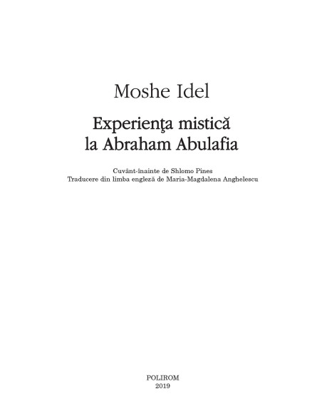 Experiența mistică la Abraham Abulafia