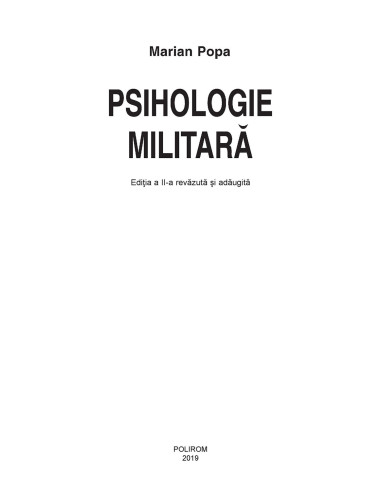 Psihologie militară (ediția a II-a... Psihologie militară (ediția a II-a...