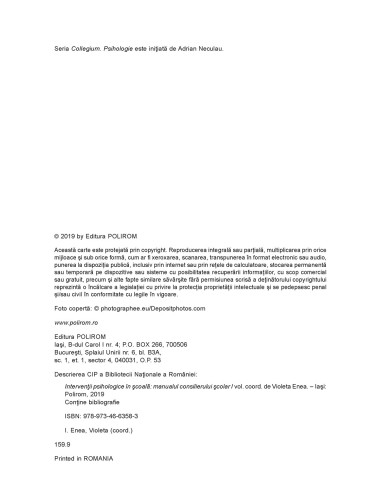 Intervenţii psihologice în şcoală Intervenţii psihologice în şcoală