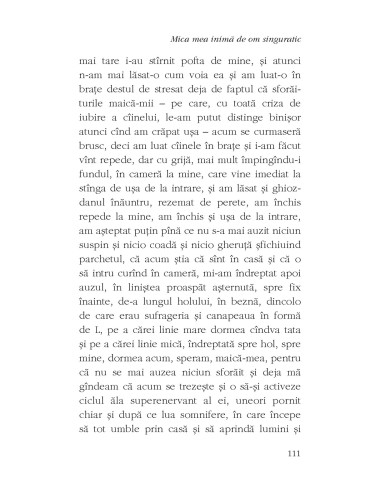 Mica mea inimă de om singuratic