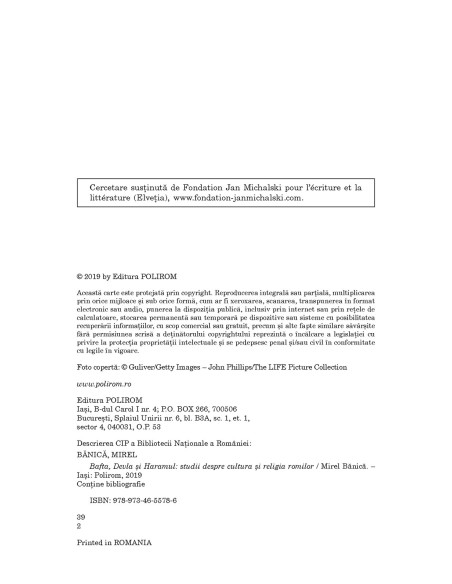 Bafta, Devla şi Haramul. Studii despre cultura şi religia romilor