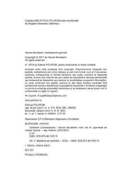 Uciderea Comandorului. Volumul II. Metafora se schimbă