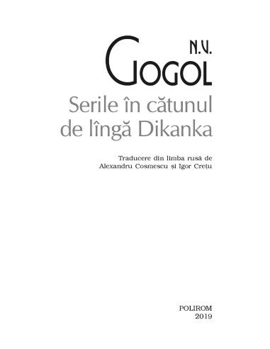 Serile în cătunul de lîngă Dikanka
