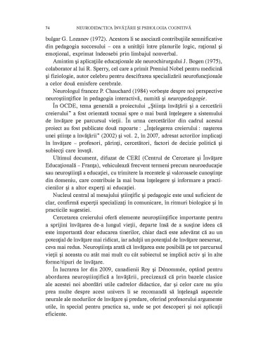 Neurodidactica învăţării şi... Neurodidactica învăţării şi...