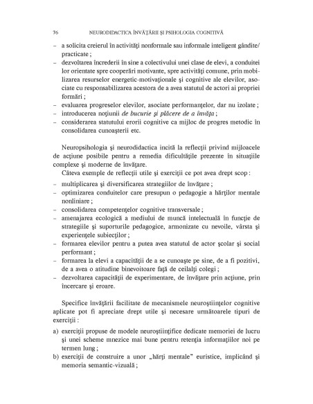 Neurodidactica învăţării şi psihologia cognitivă