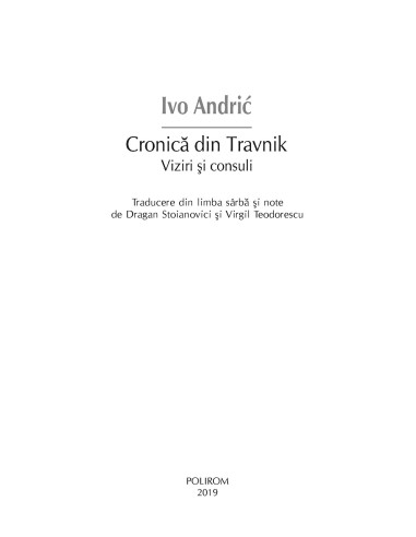 Cronică din Travnik Cronică din Travnik