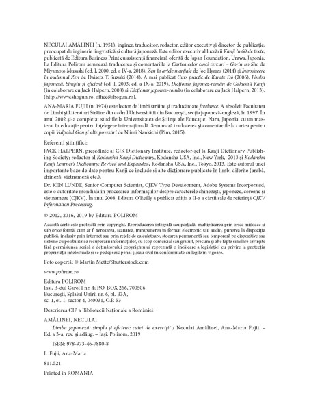 Limba japoneză. Simplu şi eficient. Caiet de exerciţii