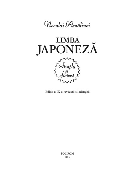 Limba japoneză. Simplu şi eficient. Manual practic