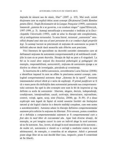 Autonomia copilului de vârstă mică Autonomia copilului de vârstă mică