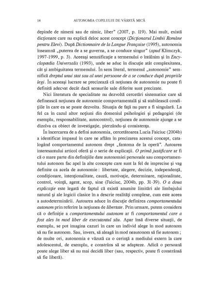 Autonomia copilului de vârstă mică