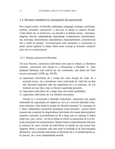 Autonomia copilului de vârstă mică Autonomia copilului de vârstă mică