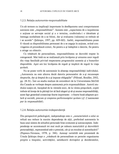 Autonomia copilului de vârstă mică