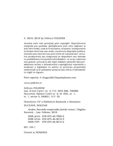 Avalon. Secretele emigranţilor fericiţi