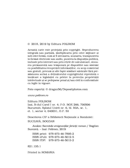 Avalon. Secretele emigranţilor fericiţi