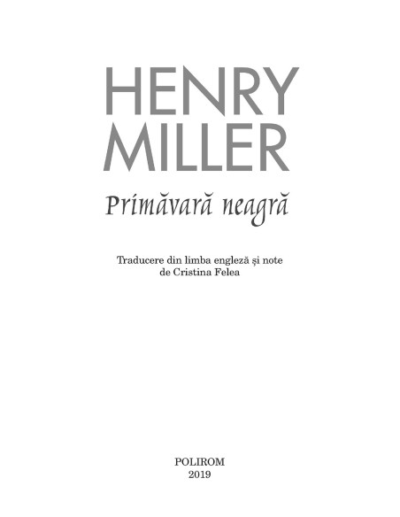 Primăvară neagră (ediția 2019)