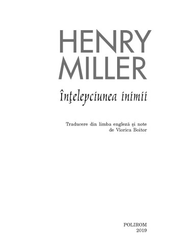 Înțelepciunea inimii (ediția 2019) Înțelepciunea inimii (ediția 2019)
