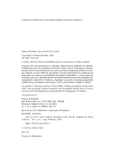 Luka şi Focul Vieţii (ediţia a 2-a) Luka şi Focul Vieţii (ediţia a 2-a)