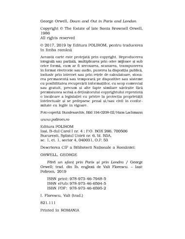 Fără un sfanţ prin Paris şi prin Londra