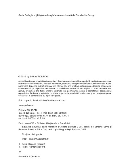 Educaţia adulţilor. Baze teoretice şi repere practice (ediţia a II-a revăzută şi adăugită)