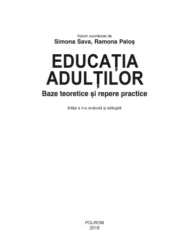 Educaţia adulţilor. Baze teoretice şi... Educaţia adulţilor. Baze teoretice şi...