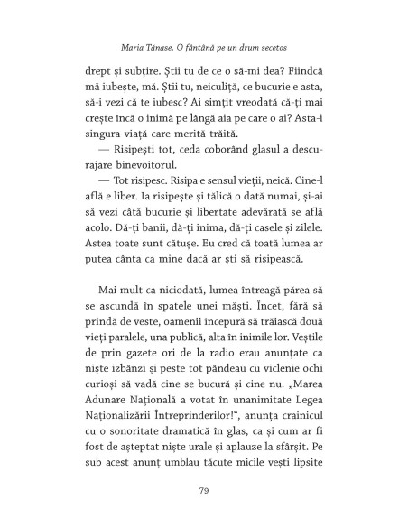 Maria Tănase. O fântână pe un drum secetos