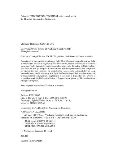 Scrisori către Vera Scrisori către Vera