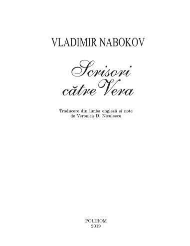 Scrisori către Vera Scrisori către Vera