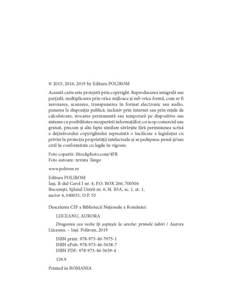 Dragostea cea veche îţi şopteşte la ureche. Primele iubiri (ediția 2019)