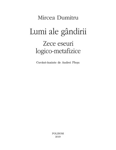 Lumi ale gândirii Lumi ale gândirii