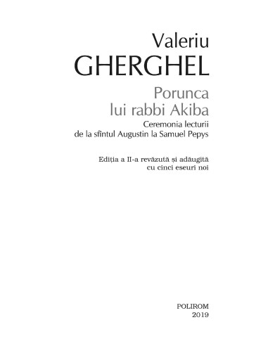 Porunca lui rabbi Akiba Porunca lui rabbi Akiba