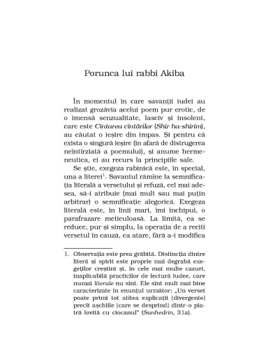 Porunca lui rabbi Akiba Porunca lui rabbi Akiba