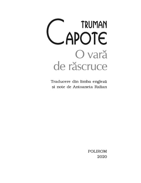 O vară de răscruce