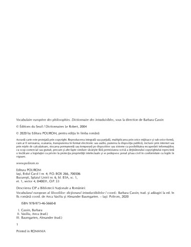 Vocabularul european al filosofiilor