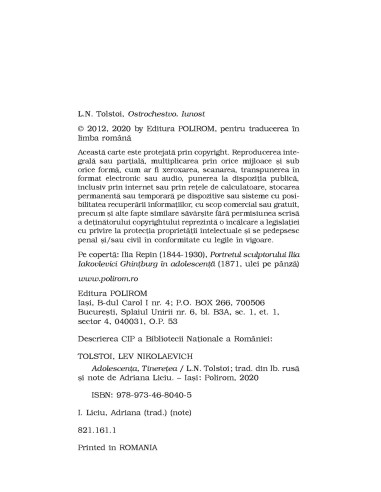 Adolescenţa. Tinereţea