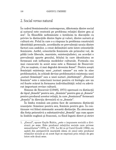 Gândul umbrei. Abordări feministe în... Gândul umbrei. Abordări feministe în...