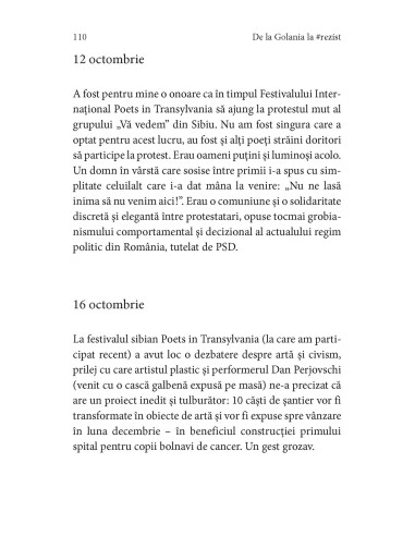 De la GOLANIA la REZIST