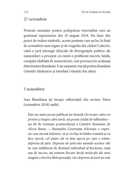 De la GOLANIA la REZIST