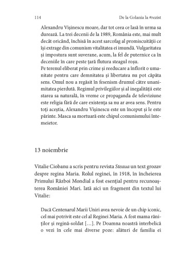 De la GOLANIA la REZIST