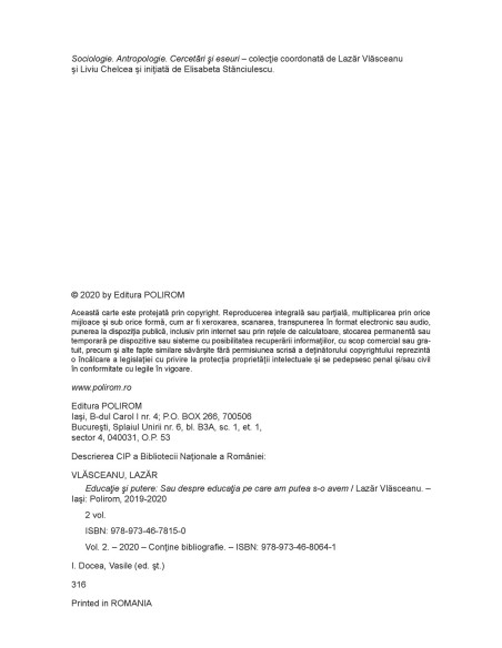 Educaţie şi putere (vol. II)