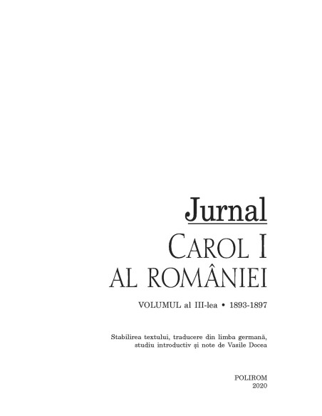 Jurnal. Volumul al III-lea: 1893-1897