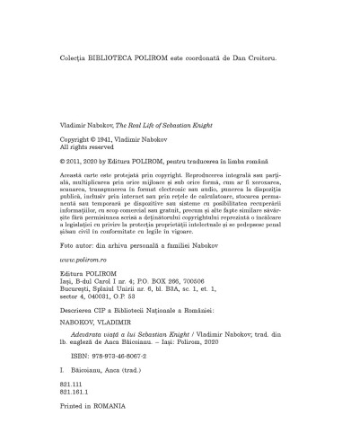 Adevărata viaţă a lui Sebastian Knight Adevărata viaţă a lui Sebastian Knight