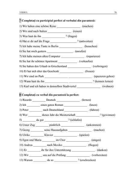 Limba germană. Exerciții de gramatică și vocabular