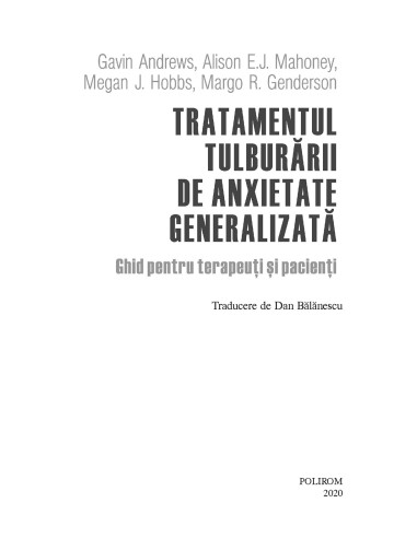 Tratamentul tulburării de anxietate...