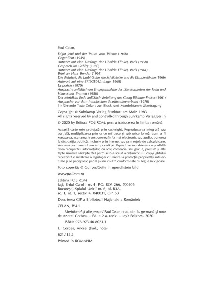 Meridianul şi alte proze