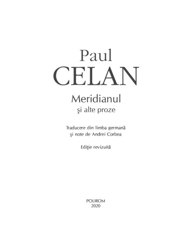 Meridianul şi alte proze
