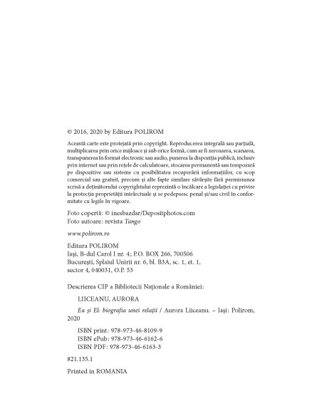 Ea și El. Biografia unei relații (ediţia 2020)