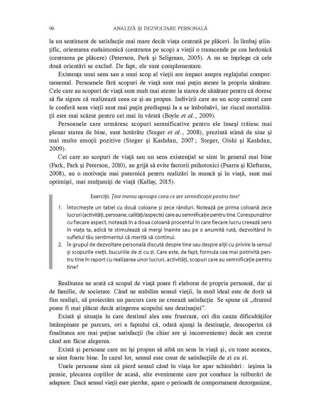 Analiză și dezvoltare personală. Psihologia autodeterminării