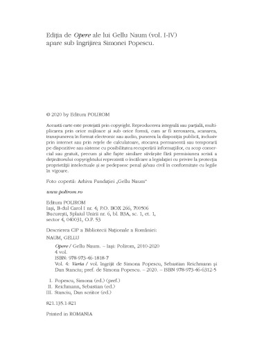 Opere IV. Varia Opere IV. Varia